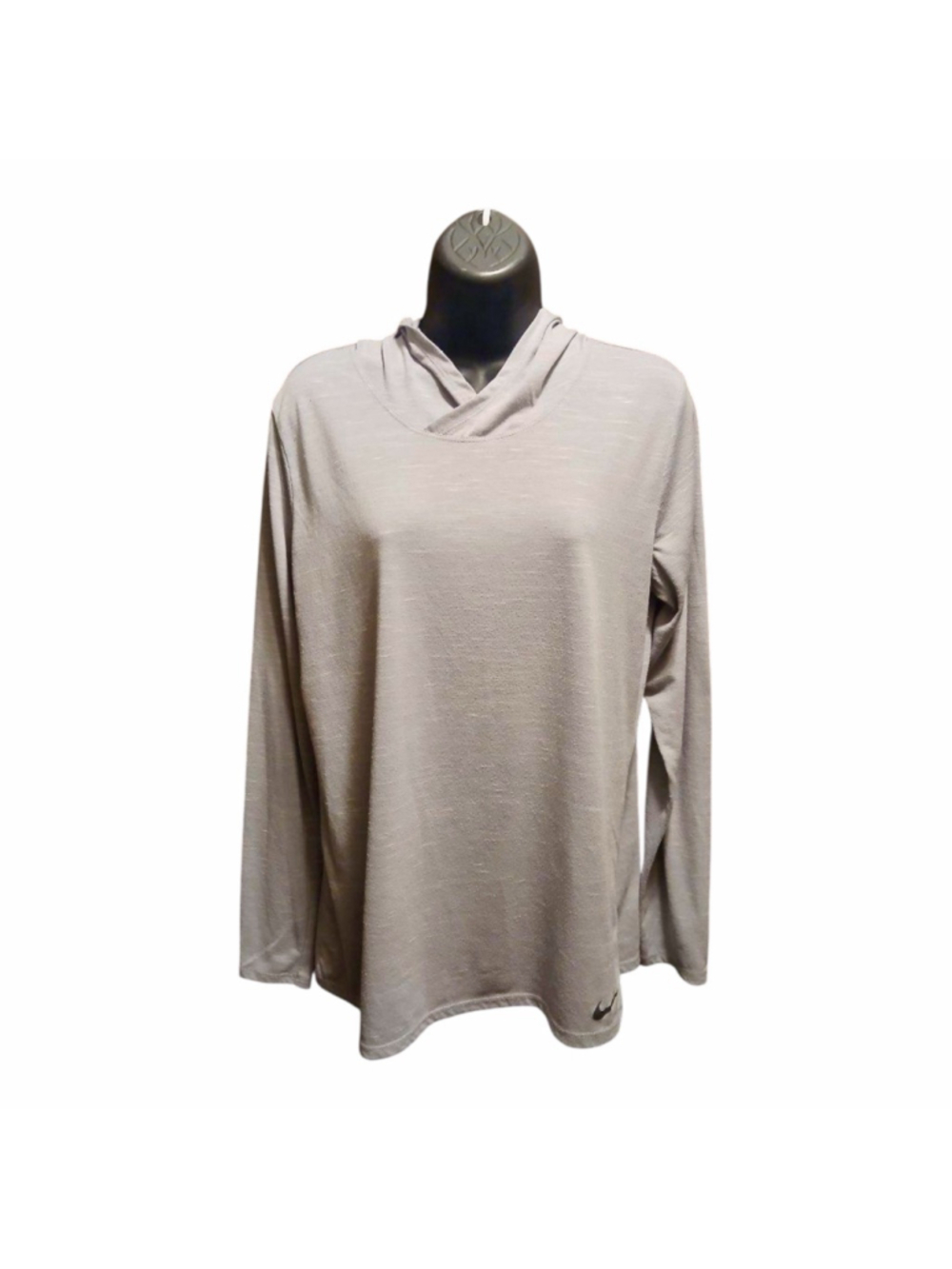 Women's Nike Dri-Fit Hooded Pullover Gray Size L - INV543 h